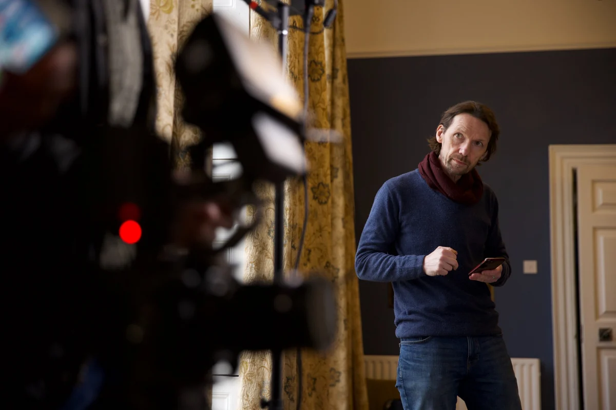 Nigel Martin Davey on set
