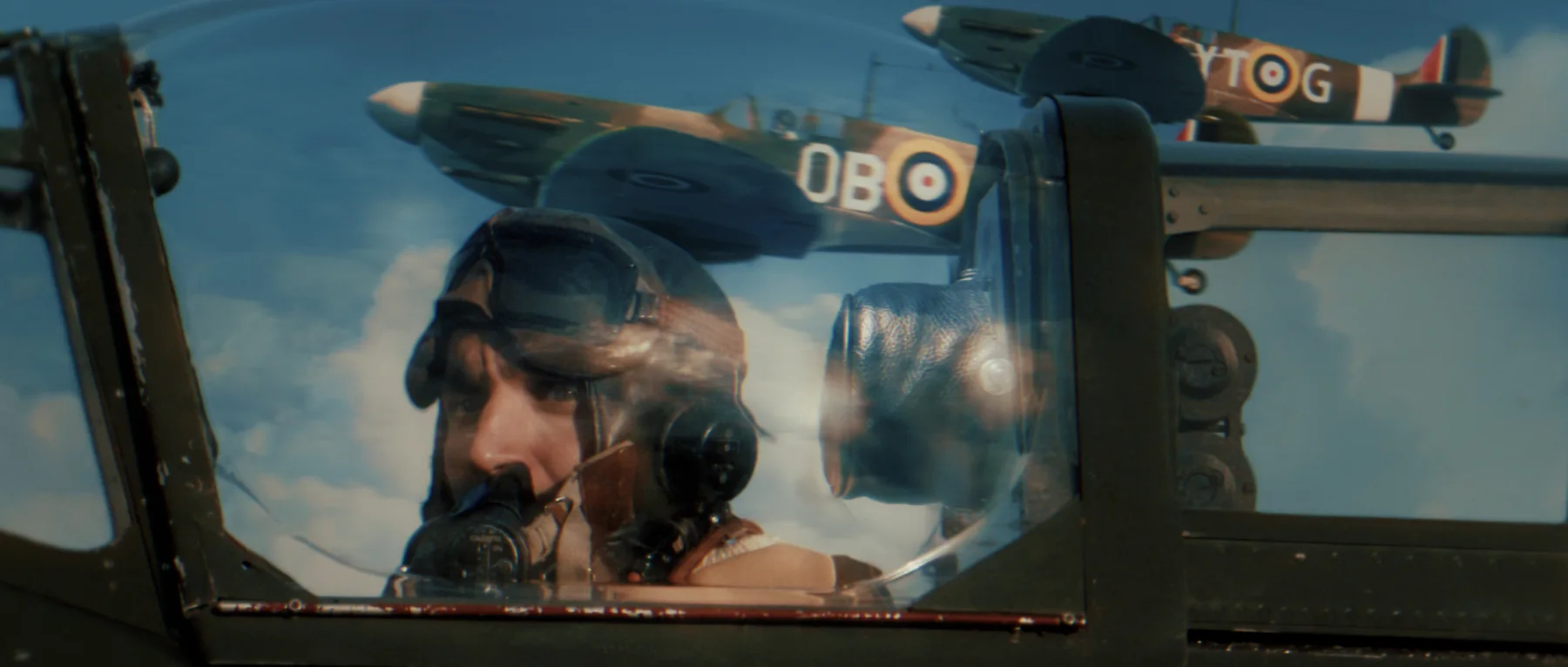 Pilot in the cockpit